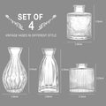 Glass Bud Vase Bud Vases Set of 4 for Centerpieces – Clear