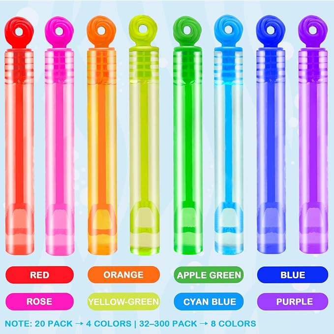 Bulk Goodie Bag Stuffer Filler for Kids 200 Pack, Mini Bubble Wands Party Favors Supplies Bulk for Toddlers, Small Treats Non Candy Preschool Prizes Toys Gifts for Birthday Wedding Giveaways Handouts