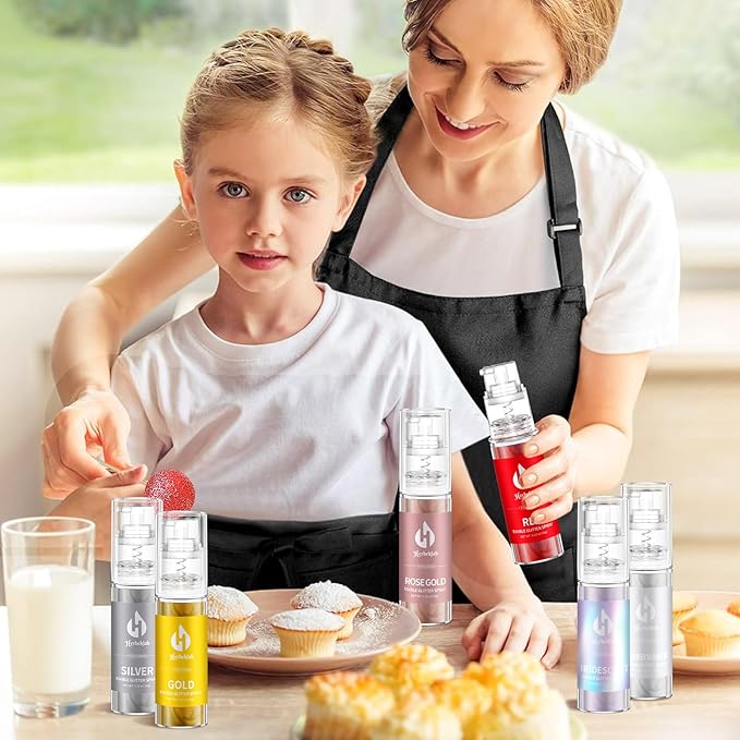 Iridescent Edible Glitter Spray, 10g, Gluten Free for Cakes and Drinks