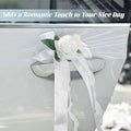 Wedding Car Door Handle Decorative Flowers, 4PCS