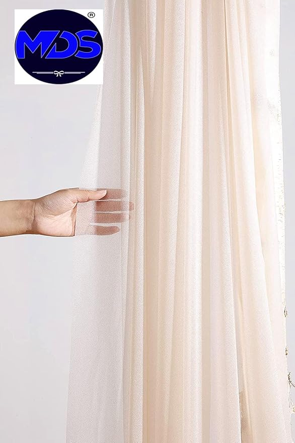 MDS Halloween Chiffon Draping Fabric - 1 Panel, 30" Wide x 100ft Long - Sheer Spooky Arbor & Canopy Drapery for Haunted House Backdrops, Party Ceilings, DIY Costumes & Themed Events - Nude