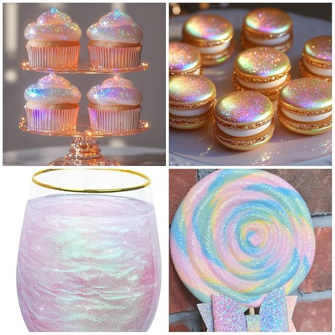 Iridescent Edible Glitter Spray, 10g, Gluten Free for Cakes and Drinks