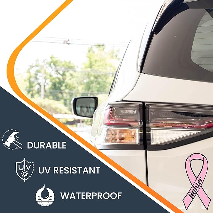 Magnet Me Up: Support Breast Cancer Fighter Pink Ribbon Magnet Decal - 3.5x7 Inches, Heavy-Duty Automotive Magnet for Car, Truck, SUV - Show Your Support and Encouragement with This Magnet