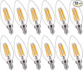 FLSNT B11 E12 LED Candelabra Bulbs 60W Equivalent, Dimmable LED Candle Light Bulbs, 2700K Soft White (Warm Light), Pack of 12