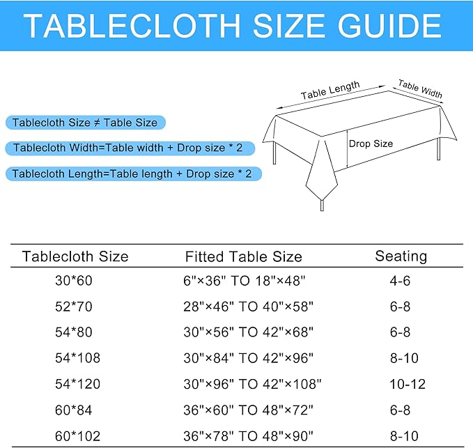 Hiasan Faux Linen Rectangle Tablecloth - Wrinkle and Stain Resistant Washable Table Cloth for Kitchen Dining Room Holiday Table Cover for Dinner, Light Grey, 60 x 102 Inch