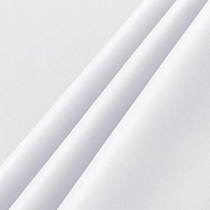 sancua 6 Pack White Tablecloth 60 x 120 Inch, Rectangle Table Cloth for 8 Feet Tables - Stain and Wrinkle Resistant Washable Polyester Table Cover for Dining Tables, Buffet Parties and Camping
