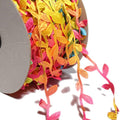 Colorful Rainbow Leaves Leaf Ribbon Trim Rope, for Garland, 20 Yards