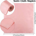 Satin Napkins Soft Dinner Napkins Square Table Napkins, 12 Pieces