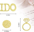 Wedding Table Confetti – Gold, Glitter Paper Diamond Ring Confetti