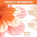 Paper Flowers Decorations for Wall Paper Fans Classroom – Orange
