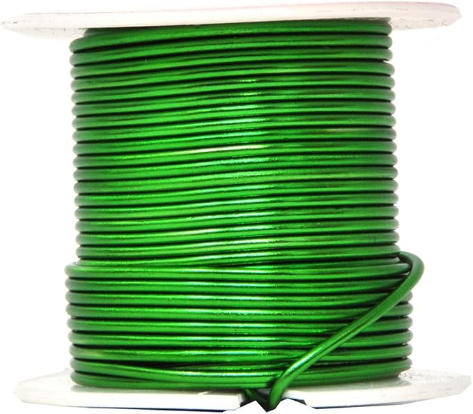 Mandala Crafts 14 Gauge Anodized Aluminum Craft Wire for Jewelry Making – 330 FT Colored Flexible Silver Copper True Blue Pink Ice Blue Green Wire - Bendable for Bonsai Armature Crafting Sculpting