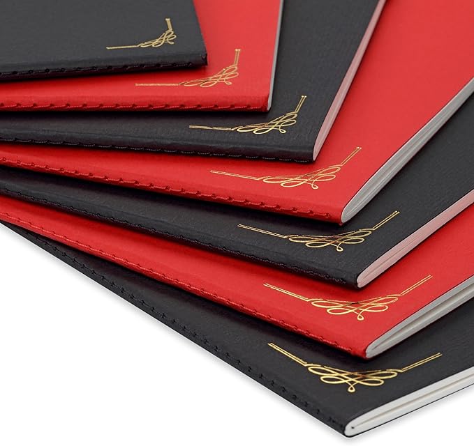 New York Central Eternity Ninety Flat Book- 4x6" Sketch Watercolor Journal, Pack of 10- Black Soft Paperback- Watercolor Sketchbook w/Elastic Band, 100 Total Sheets 100% Cotton, 90 lb Cold-Pressed