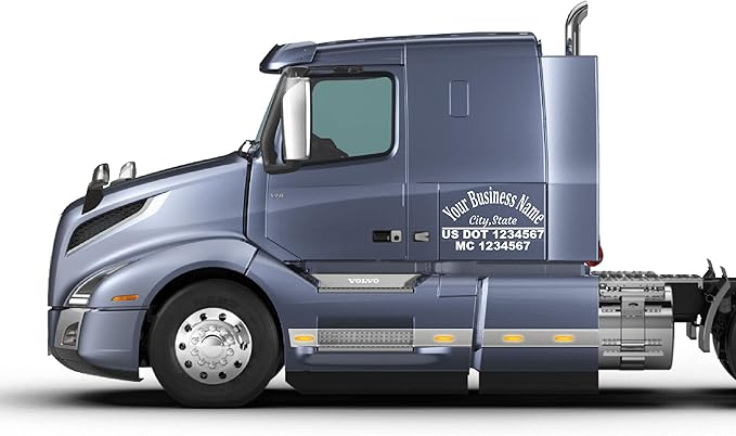 Custom US DOT Trucking Decal Stickers Tow Truck, Trucking, 18 Wheeler, Van MC Number Company Logos MC Numbers Weather Proof and Permanent Truck Signs