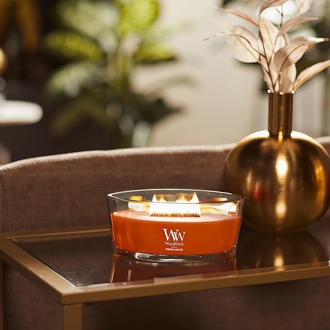 Jar Candle in Pumpkin Praline Scent, Orange, 2.85 lb Ellipse Vessel