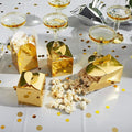 Party Favor Boxes, Gold Polka Dot, 2.5-Inch, 100 Count