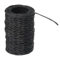 PATIKIL 164 Feet Floral Bind Wire Wrap Twine, 2mm Florist Wire Iron Wire Paper Covered Vine Wrapping Binding Wire for Flower Bouquets, Black