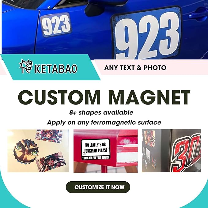 KETABAO – 5" Personalized Triangle Magnetic Picture Photo Magnet - Custom Refrigerator and Car Magnets for Decorations and Gifts