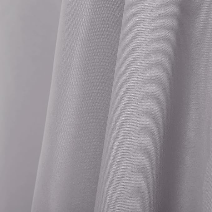 Ascoza 2pack 60x102 Inch Silver Rectangular Tablecloth 6 Feet Table Cloth in Polyester Fabric for Wedding/Banquet/Restaurant/Parties