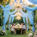 Wedding Arch Draping Fabric Chiffon Fabric – Blue