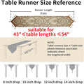 Luxury Vintage Design Table Runners Long Embroidery Jacquard, 72 Inches