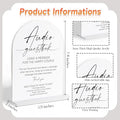Decorative Sign Plaque, 6x8 Inch White Arch Acrylic with Base