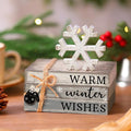 Winter Christmas Decor Winter Table Decorations Christmas Tiered, 4 Pcs