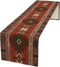 Aztec Table Runner Southwestern Ethnic Style Geometric Navajo Tribe Abstract Pattern Vintage Rustic Table Dinner Table Runner 13x120 Inch