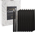 36-Pack 10-Inch Taper Candles – Black, Drip-Free Unscented