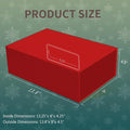 Large Christmas Gift Box – Red, 13.75"x9"x4.5"