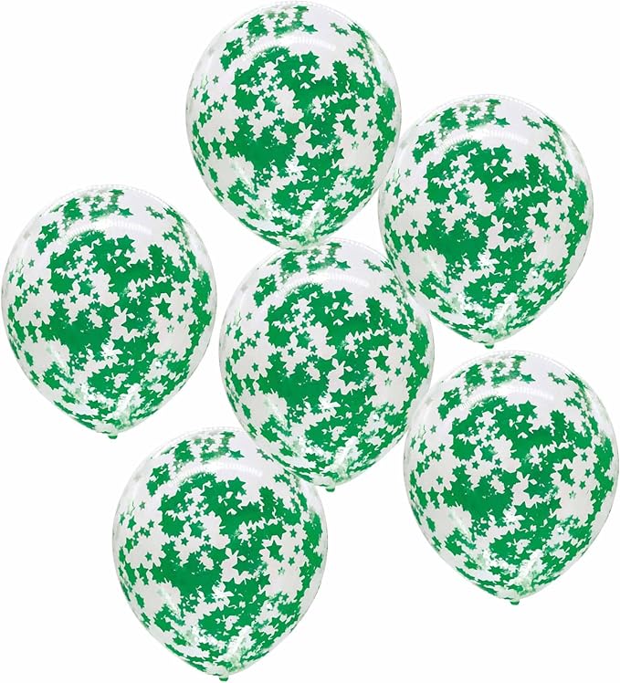 Green Star Foil Confetti Beautiful Metallic Table Confetti Glitter for Fill Balloons, Wedding,Birthday,Party,St. Patrick's Day，Festival Decoration(8000PCS)