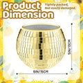 Disco Ball Glass Vases Set of 6, 5 x 6 Inch Party Centerpieces