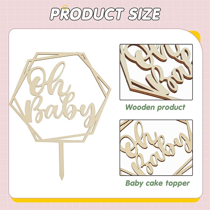 Cake Topper Kit, 34 Pieces, Wood Topper with Silk Roses and Leaves