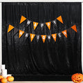SquarePie Sequin Backdrop Less See Through Thick Stain Background Glitter Curtain Halloween Party 8FT x 8FT Black