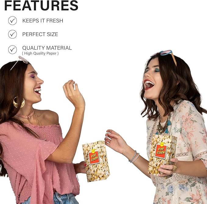 MT Products Popcorn Bags 4 oz. - Large Individual Popcorn Holder - Pack of 1600
