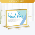 6 X 4 Acrylic Sign Holder with Gold Borders, 24 Pack – Clear