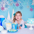 Frozen Snowflake Hanging Decorations, 20 Pack, Winter Snowflakes