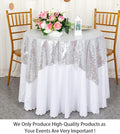 Sequin Tablecloth- Sequin Table Overlay and Sequin – Silver