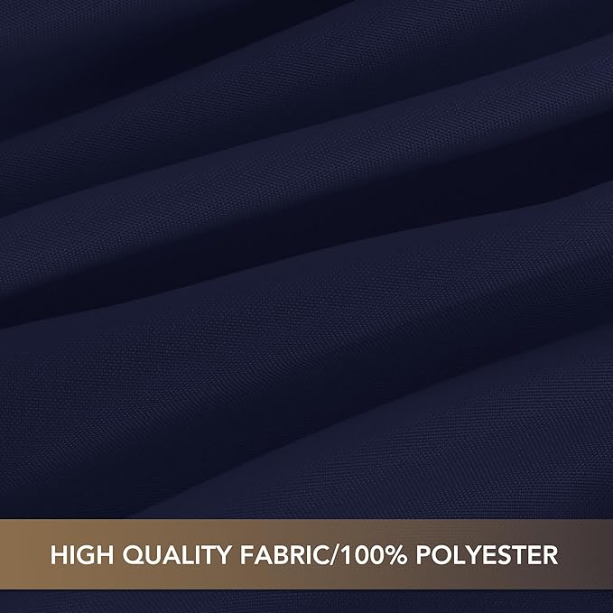 sancua Square Tablecloths 70x70 Inch, 2 Pack - Navy Blue Fabric Table Cloth for Square or Round Tables, Washable Polyester Table Cover for Outdoor Party, Birthday, Decorative Display Tables