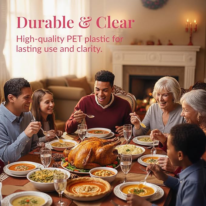 Disposable Plastic Spoons, 500 Count, 6 Inch Clear