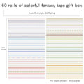 60 Rolls Cross Line Theme Washi Tape Set