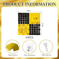 Gold Shimmer Wall Backdrop, 24PCS – Black