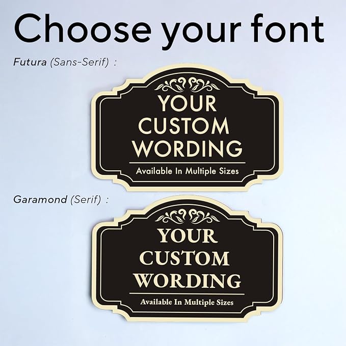 Custom Decorative Outdoor Metal Sign - Personalized Aluminum Driveway Sign, Waterproof, Made in USA - Design 2 Black Charcoal 24x18 In