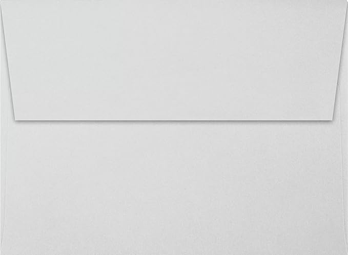 LUXPaper A7 Invitation Envelopes | Peel & Press | 5 1/4" x 7 1/4" | Gray | 80lb. Text | 100% Cotton | 500 Qty
