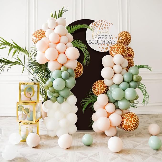 LEBENGURU Upgraded 6FT Wedding Arch Cover, Brown Spandex Fitted Arch Backdrop Cover, Round Top Chiara Stand Covers for Birthday Party Baby Shower Banquet Balloon Décor