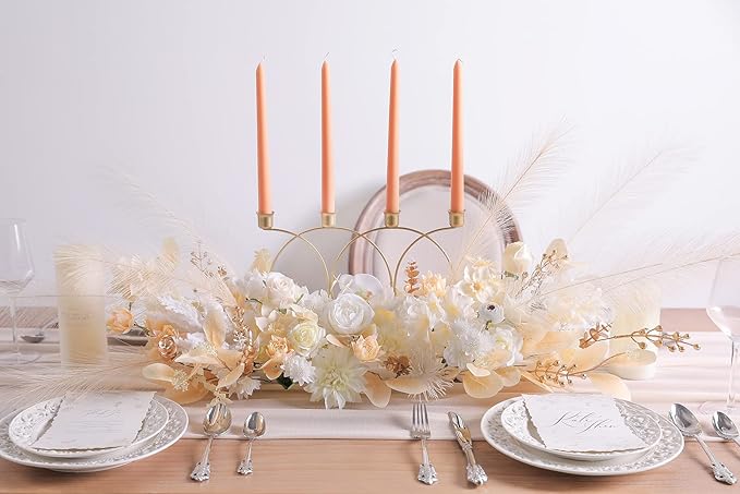 Serra Flora Artificial Greenery Spray Box Set(Pack of 19pcs) with 7 Kinds of DIY Wedding Bouquet Filler Table Centerpieces and Floral Arrangement (Champagne)