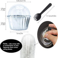 100Pack Foil Cupcake Liners with Lids, Free-Air 3.5Oz Foil Baking Cups