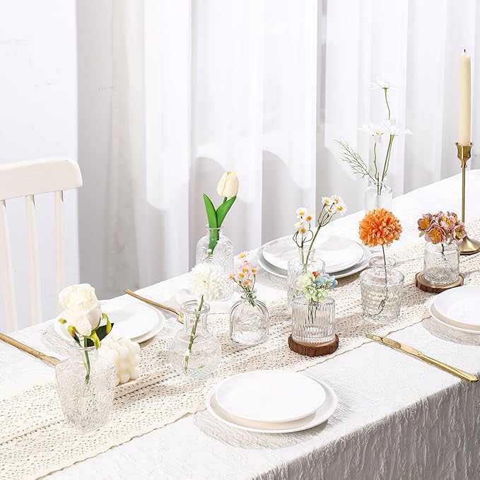 Bud Vases in Bulk 36, Glass Vase for Centerpieces, Small Vase for Flowers, Small Flower Vases for Centerpieces, Mini Vases, Vintage Vase, Clear Bud Vases for Wedding Table Decor