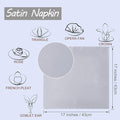 Satin Napkins 17 X 17 Inch, 30 Pack – Silver