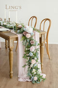 Flower Garland, Sweetheart Table Decor, 6FT Eucalyptus & Rose