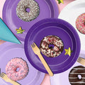 Party Pack Purple Gradient Paper Plates and Napkins, 60 Pieces